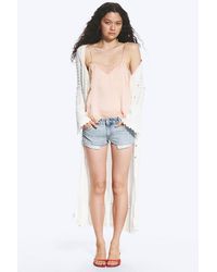 Monki - Satin Lace Top - Lyst