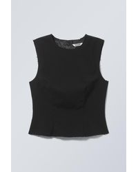 Weekday - Ärmelloses, Fransiges Anzugtop - Lyst