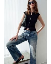 Weekday - Pearl Button Up Top - Lyst