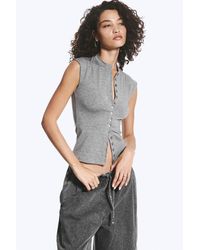 Weekday - Pearl Button Up Top - Lyst