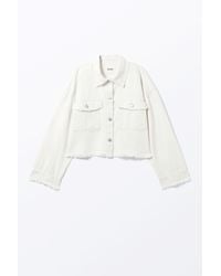 Weekday - Cropped Boxy Twill Jacket - Lyst