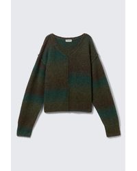 Weekday - Space Dye V-Neck Knitted Sweater - Lyst