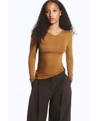 Monki - Anti-Plunge V-Neck Top - Lyst