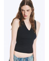 Weekday - Ribbed V-Neck Tank Top - Lyst