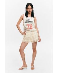 Monki - Mini-Shorts Aus Spitze Mit Rüschen - Lyst