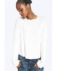 Monki - Long-Sleeved Viscose Top - Lyst