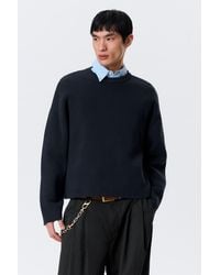 Weekday - Boxy Knitted Cotton Sweater - Lyst