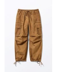 Monki - Relaxed Cotton Cargo Trousers - Lyst