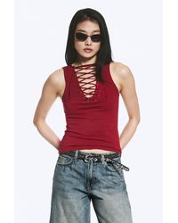 Weekday - V-Neck Strap Top - Lyst