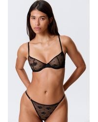 Weekday - Sheer Lace Underwire Bra - Lyst