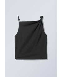 Weekday - Fitted Boatneck Drape Top - Lyst