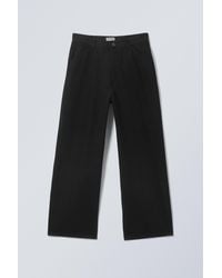 Weekday - Astro Loose Baggy Leg Linen-Blend Trousers - Lyst