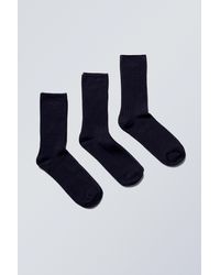 Weekday - 3-pack Rib Socks - Lyst