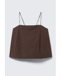 Weekday - Drawstring Poplin Strap Top - Lyst