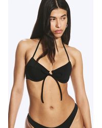Weekday - Strappy Wired Halter Bikini Top - Lyst