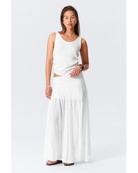 Weekday - Pleated Mid Rise Maxi Skirt - Lyst
