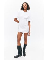 Monki - Strukturiertes Mini-T-Shirt-Kleid - Lyst