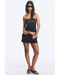 Monki - Low Rise Slim Mini Suiting Skirt - Lyst
