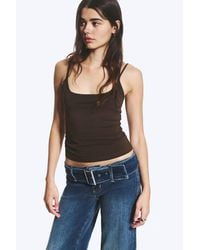 Monki - Slim Strap Tank Top - Lyst