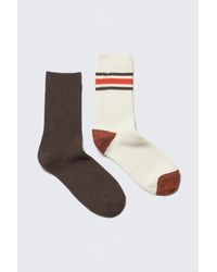 Weekday - 2-Pack Ribbed Crew Socks - Lyst