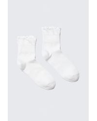 Weekday - 2-Pack Frill Edge Cotton-Blend Socks - Lyst