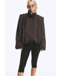 Monki - Oversized Funnel‑Neck Track Jacket - Lyst