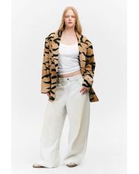 Monki - Single-Breasted Oversized Tiger Printed Blazer - Lyst