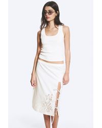 Monki - Ribbed Square Tank Top - Lyst