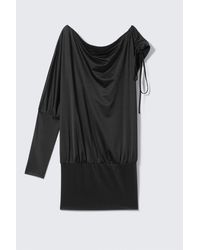Monki - Draped Jersey One-Sleeved Dress - Lyst