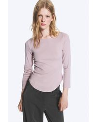 Monki - Boatneck Top With Three‑Quarter Sleeves - Lyst