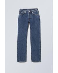 Weekday - Pin Mid Rise Regular Straight Leg Jeans - Lyst