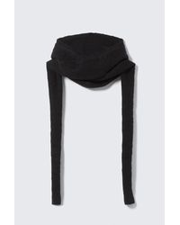 Weekday - Knitted Tie Hood Scarf - Lyst