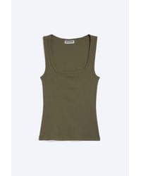 Weekday - Slim Square Neck Ribbed Tank Top - Lyst