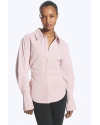 Monki - Fitted Ruched Waist Shirt - Lyst