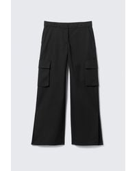 Monki - Low Rise Cargo Suiting Trousers - Lyst