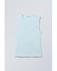 Weekday - Fitted Cotton Tank Top - Lyst