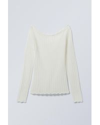 Weekday - Knitted Off Shoulder Sweater - Lyst