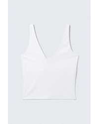 Weekday - Cropped Plunge Sports Top - Lyst