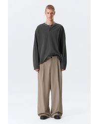 Weekday - Nate Regular Waist Baggy Straight Trousers - Lyst