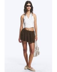Monki - Utility Twill Mini Skirt - Lyst