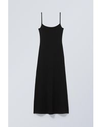 Weekday - Long Fitted Strap Dress - Lyst