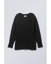 Weekday - Farila Oversized Distressed Sweater - Lyst