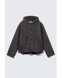 Weekday - Loose Hooded Canvas Jacket - Lyst