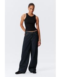 Weekday - Dynasty Low Rise Loose Wide Leg Jeans - Lyst
