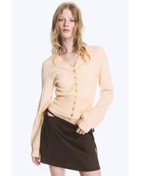 Monki - Knitted V-Neck Cardigan - Lyst