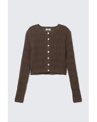 Weekday - Fitted Long-Sleeved Knitted Cardigan - Lyst