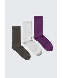 Weekday - 3-Pack Ribbed Sporty Crew Socks - Lyst