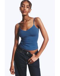 Weekday - Slim V-Neck Cotton Singlet - Lyst