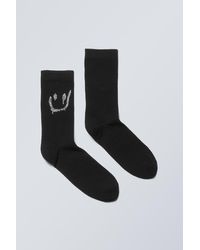 Weekday - Socken Aus Baumwolle Mit Strass - Lyst