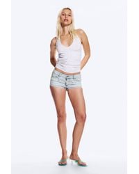 Cheap Monday - Booty Bei Low Rise Mini Denim Shorts - Lyst